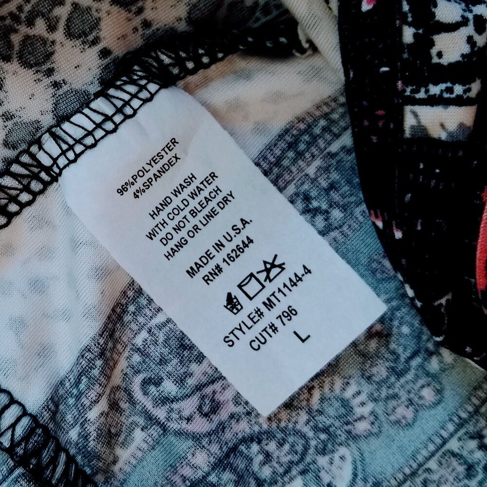 Set of Bohemian Bell bottoms Flare Leggings with matching wrap top Size Large - Picture 9 of 16